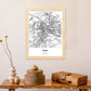 Poster con mapa de Rome - Italia. Láminas de ciudades de Italia con mares y ríos en color negro.-Artwork-Nacnic-Nacnic Estudio SL