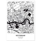 Poster con mapa de Rotterdam - Holanda. Láminas de ciudades de Holanda y Bélgica con mares y ríos en color negro.-Artwork-Nacnic-A4-Sin marco-Nacnic Estudio SL