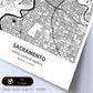 Poster con mapa de Sacramento - USA. Láminas de ciudades de Estados Unidos con mares y ríos en color negro.-Artwork-Nacnic-Nacnic Estudio SL