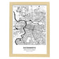 Poster con mapa de Sacramento - USA. Láminas de ciudades de Estados Unidos con mares y ríos en color negro.-Artwork-Nacnic-A4-Marco Madera clara-Nacnic Estudio SL