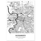 Poster con mapa de Sacramento - USA. Láminas de ciudades de Estados Unidos con mares y ríos en color negro.-Artwork-Nacnic-A4-Sin marco-Nacnic Estudio SL