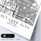 Poster con mapa de Salt Lake. Lámina de Estados Unidos, con imágenes de mapas y carreteras-Artwork-Nacnic-Nacnic Estudio SL