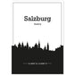 Poster con mapa de Salzburg - Austria. Láminas con Skyline de ciudades de Europa con sombra negra.-Artwork-Nacnic-A4-Sin marco-Nacnic Estudio SL