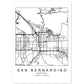 Poster con mapa de San Bernardino. Lámina de Estados Unidos, con imágenes de mapas y carreteras-Artwork-Nacnic-A4-Sin marco-Nacnic Estudio SL