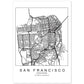 Poster con mapa de San Francisco. Lámina de Estados Unidos, con imágenes de mapas y carreteras-Artwork-Nacnic-A4-Sin marco-Nacnic Estudio SL