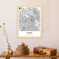 Poster con mapa de San Jose - USA. Láminas de ciudades de Estados Unidos con mares y ríos en color negro.-Artwork-Nacnic-Nacnic Estudio SL