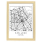 Poster con mapa de San Jose. Lámina de Estados Unidos, con imágenes de mapas y carreteras-Artwork-Nacnic-A4-Marco Madera clara-Nacnic Estudio SL