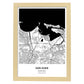 Poster con mapa de San Juan - Puerto Rico. Láminas de ciudades de Latinoamérica con mares y ríos en color negro.-Artwork-Nacnic-A4-Marco Madera clara-Nacnic Estudio SL