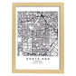 Poster con mapa de Santa Ana. Lámina de Estados Unidos, con imágenes de mapas y carreteras-Artwork-Nacnic-A4-Marco Madera clara-Nacnic Estudio SL