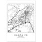 Poster con mapa de Santa Fe. Lámina de Estados Unidos, con imágenes de mapas y carreteras-Artwork-Nacnic-A4-Sin marco-Nacnic Estudio SL