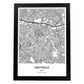 Poster con mapa de Sao Paulo - Brazil. Láminas de ciudades de Latinoamérica con mares y ríos en color negro.-Artwork-Nacnic-A3-Marco Negro-Nacnic Estudio SL