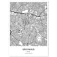 Poster con mapa de Sao Paulo - Brazil. Láminas de ciudades de Latinoamérica con mares y ríos en color negro.-Artwork-Nacnic-A4-Sin marco-Nacnic Estudio SL