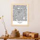 Poster con mapa de Sao Paulo - Brazil. Láminas de ciudades de Latinoamérica con mares y ríos en color negro.-Artwork-Nacnic-Nacnic Estudio SL