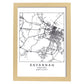 Poster con mapa de Savannah. Lámina de Estados Unidos, con imágenes de mapas y carreteras-Artwork-Nacnic-A4-Marco Madera clara-Nacnic Estudio SL