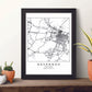Poster con mapa de Savannah. Lámina de Estados Unidos, con imágenes de mapas y carreteras-Artwork-Nacnic-Nacnic Estudio SL