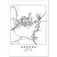 Poster con mapa de Sedona. Lámina de Estados Unidos, con imágenes de mapas y carreteras-Artwork-Nacnic-A4-Sin marco-Nacnic Estudio SL