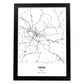 Poster con mapa de Siena - Italia. Láminas de ciudades de Italia con mares y ríos en color negro.-Artwork-Nacnic-A3-Marco Negro-Nacnic Estudio SL