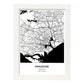 Poster con mapa de Singapur - Singapur. Láminas de ciudades de Asia con mares y ríos en color negro.-Artwork-Nacnic-A3-Marco Blanco-Nacnic Estudio SL