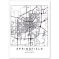 Poster con mapa de Springfield. Lámina de Estados Unidos, con imágenes de mapas y carreteras-Artwork-Nacnic-A4-Sin marco-Nacnic Estudio SL