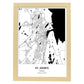 Poster con mapa de St. Johns - Canada. Láminas de ciudades de Canada con mares y ríos en color negro.-Artwork-Nacnic-A3-Marco Madera clara-Nacnic Estudio SL