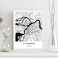 Poster con mapa de St. Petersburg - Rusia. Láminas de ciudades de Asia con mares y ríos en color negro.-Artwork-Nacnic-Nacnic Estudio SL