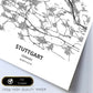 Poster con mapa de Stuttgart - Alemania. Láminas de ciudades de Alemania con mares y ríos en color negro.-Artwork-Nacnic-Nacnic Estudio SL