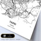 Poster con mapa de Taipei - Taiwan. Láminas de ciudades de Asia con mares y ríos en color negro.-Artwork-Nacnic-Nacnic Estudio SL