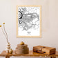 Poster con mapa de Taipei - Taiwan. Láminas de ciudades de Asia con mares y ríos en color negro.-Artwork-Nacnic-Nacnic Estudio SL