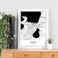 Poster con mapa de Tallinn - Estonia. Láminas de ciudades del norte de Europa con mares y ríos en color negro.-Artwork-Nacnic-Nacnic Estudio SL