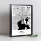 Poster con mapa de Tampa - USA. Láminas de ciudades de Estados Unidos con mares y ríos en color negro.-Artwork-Nacnic-Nacnic Estudio SL