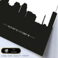 Poster con mapa de Tijuana - Mexico. Láminas con Skyline de ciudades de Estados Unidos, Canada, Mexico con sombra negra.-Artwork-Nacnic-Nacnic Estudio SL
