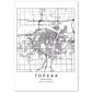 Poster con mapa de Topeka. Lámina de Estados Unidos, con imágenes de mapas y carreteras-Artwork-Nacnic-A4-Sin marco-Nacnic Estudio SL