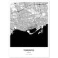 Poster con mapa de Toronto - Canada. Láminas de ciudades de Canada con mares y ríos en color negro.-Artwork-Nacnic-A4-Sin marco-Nacnic Estudio SL