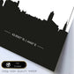 Poster con mapa de Toulouse - Francia. Láminas con Skyline de ciudades de Francia con sombra negra.-Artwork-Nacnic-Nacnic Estudio SL