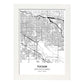 Poster con mapa de Tucson - USA. Láminas de ciudades de Estados Unidos con mares y ríos en color negro.-Artwork-Nacnic-A3-Marco Blanco-Nacnic Estudio SL