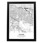 Poster con mapa de Tucson - USA. Láminas de ciudades de Estados Unidos con mares y ríos en color negro.-Artwork-Nacnic-A3-Marco Negro-Nacnic Estudio SL