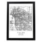 Poster con mapa de Tulsa. Lámina de Estados Unidos, con imágenes de mapas y carreteras-Artwork-Nacnic-A3-Marco Negro-Nacnic Estudio SL
