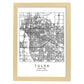 Poster con mapa de Tulsa. Lámina de Estados Unidos, con imágenes de mapas y carreteras-Artwork-Nacnic-A4-Marco Madera clara-Nacnic Estudio SL