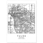 Poster con mapa de Tulsa. Lámina de Estados Unidos, con imágenes de mapas y carreteras-Artwork-Nacnic-A4-Sin marco-Nacnic Estudio SL