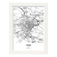 Poster con mapa de Turin - Italia. Láminas de ciudades de Italia con mares y ríos en color negro.-Artwork-Nacnic-A3-Marco Blanco-Nacnic Estudio SL