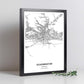 Poster con mapa de Ulaanbaatar - Mongolia. Láminas de ciudades de Asia con mares y ríos en color negro.-Artwork-Nacnic-Nacnic Estudio SL
