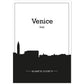 Poster con mapa de Venice - Italia. Láminas con Skyline de ciudades de Italia con sombra negra.-Artwork-Nacnic-A4-Sin marco-Nacnic Estudio SL
