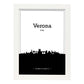 Poster con mapa de Verona - Italia. Láminas con Skyline de ciudades de Italia con sombra negra.-Artwork-Nacnic-A3-Marco Blanco-Nacnic Estudio SL