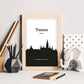 Poster con mapa de Vienna - Austria. Láminas con Skyline de ciudades de Europa con sombra negra.-Artwork-Nacnic-Nacnic Estudio SL