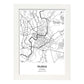 Poster con mapa de Vilnus - Lituania. Láminas de ciudades de Europa con mares y ríos en color negro.-Artwork-Nacnic-A3-Marco Blanco-Nacnic Estudio SL