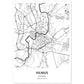 Poster con mapa de Vilnus - Lituania. Láminas de ciudades de Europa con mares y ríos en color negro.-Artwork-Nacnic-A4-Sin marco-Nacnic Estudio SL