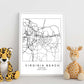 Poster con mapa de Virginia Beach. Lámina de Estados Unidos, con imágenes de mapas y carreteras-Artwork-Nacnic-Nacnic Estudio SL
