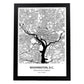 Poster con mapa de Washington D.C - USA. Láminas de ciudades de Estados Unidos con mares y ríos en color negro.-Artwork-Nacnic-A4-Marco Negro-Nacnic Estudio SL