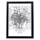 Poster con mapa de Wichita. Lámina de Estados Unidos, con imágenes de mapas y carreteras-Artwork-Nacnic-A3-Marco Negro-Nacnic Estudio SL