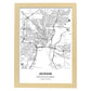 Poster con mapa de Zagreb - Croacia. Láminas de ciudades de Europa con mares y ríos en color negro.-Artwork-Nacnic-A4-Marco Madera clara-Nacnic Estudio SL